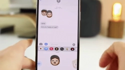 Animated Gif showing: How To Use Memoji/Animoji Stickers In iPhone iOS 12
