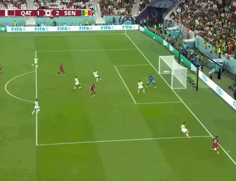 Animated Gif showing: World Cup 2022 - Qatar vs Senegal 1-3: Mohammed Muntari's Goal