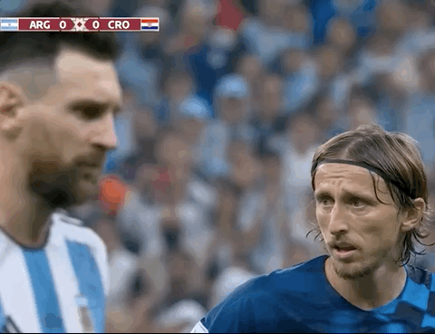 Animated Gif showing: World Cup 2022 - Argentina vs Croatia 3-0: Lionel Messi's Penalty Goal