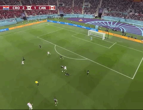Animated Gif showing: World Cup 2022 - Croatia vs Croatia 4-1: Marko Livaja's Goal