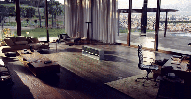 Animated Gif showing: LG Rollable TV
