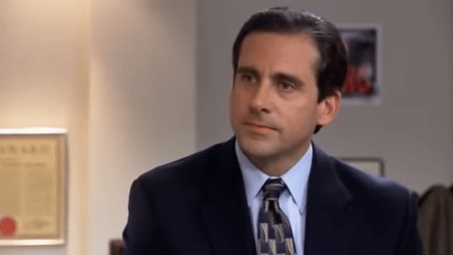Animated Gif showing: Why Are You The Way That You Are? - Michael Scott - Reaction GIF