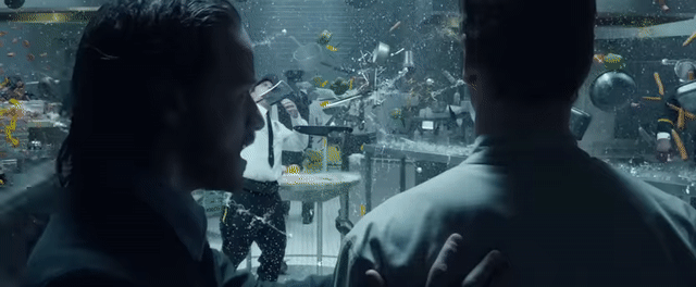 Animated Gif showing: QuickSilver's Scene From X-Men: Days Of Future Past Movie