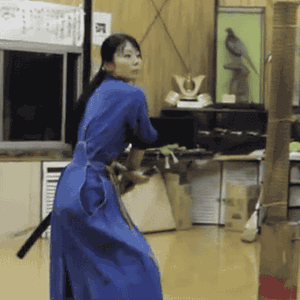 Animated Gif showing: Don't Mess With This Girl!