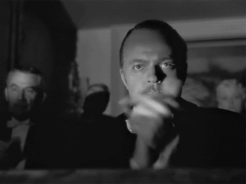 Animated Gif showing: Slow Clap - Citizen Kane
