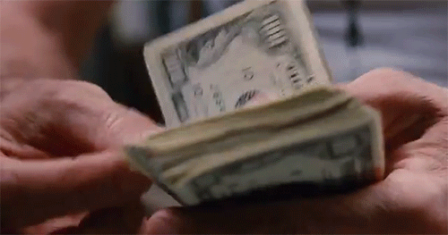 Animated Gif showing: Counting Cash Money