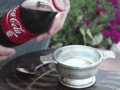 Animated Gif showing: Instant Coke Slushie
