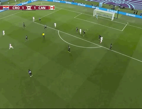 Animated Gif showing: World Cup 2022 - Croatia vs Croatia 4-1: Andrej Kramarić's First Goal