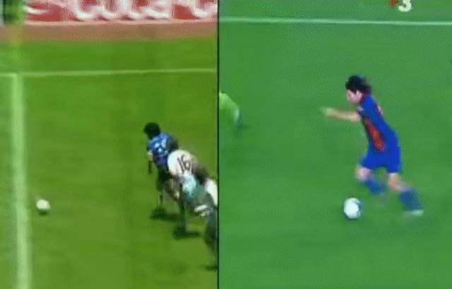 Animated Gif showing: Maradona vs Messi Goals Comparison