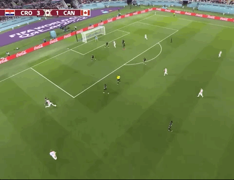 Animated Gif showing: World Cup 2022 - Croatia vs Croatia 4-1: Andrej Kramarić's Second Goal