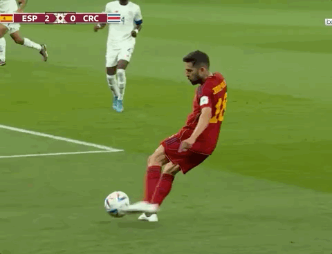 Animated Gif showing: World Cup 2022 - Spain vs Costa Rica 7-0: Marco Asensio's Goal