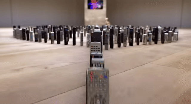 Animated Gif showing: QLED TV Official TVC: One Remote Control - Intro