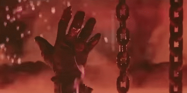 Animated Gif showing: Terminator 2 - Final Scene