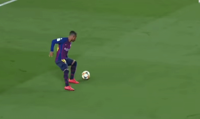 Animated Gif showing: Barcelona Vs Real Madrid - Malcom's Goal - Copa Del Rey
